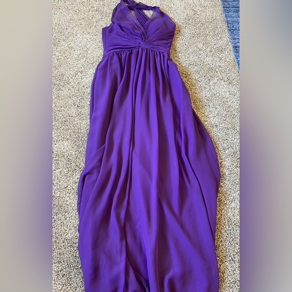 Purple chiffon formal dress